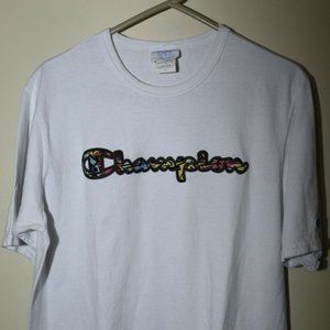 Champion 90s Themed Embroidered Shirt Men XL